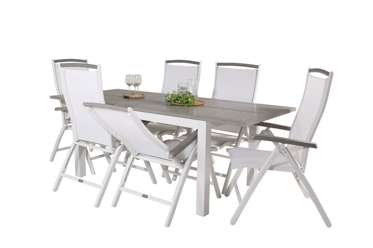 Dining Set White Grey
