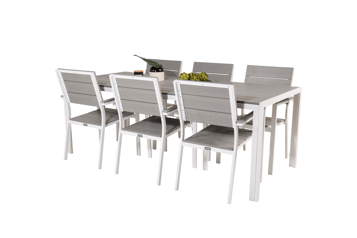 Dining Set Grey Grey