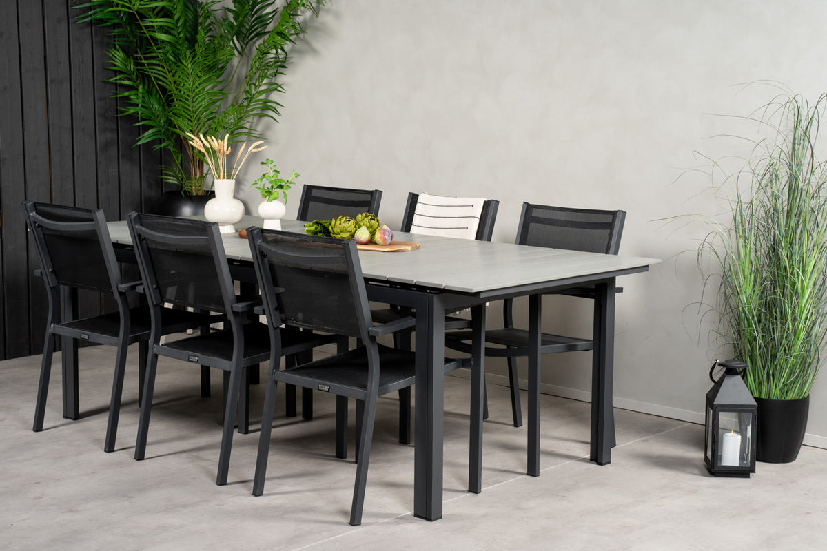 Dining Set Black Dark grey