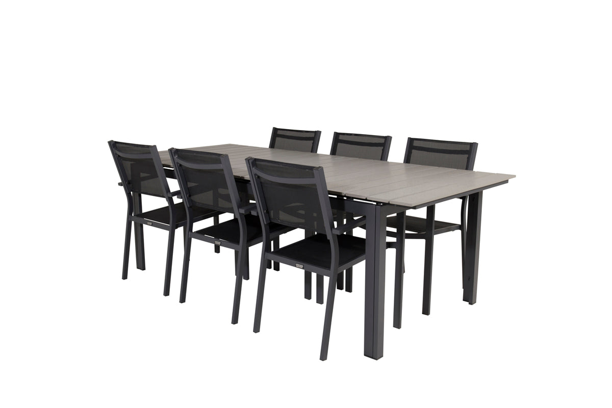 Dining Set Black Dark grey