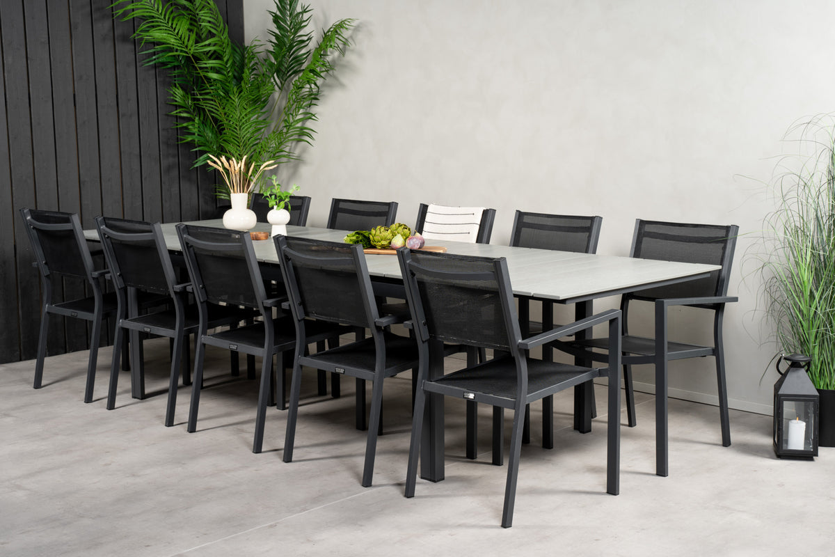 Dining Set Black Dark grey