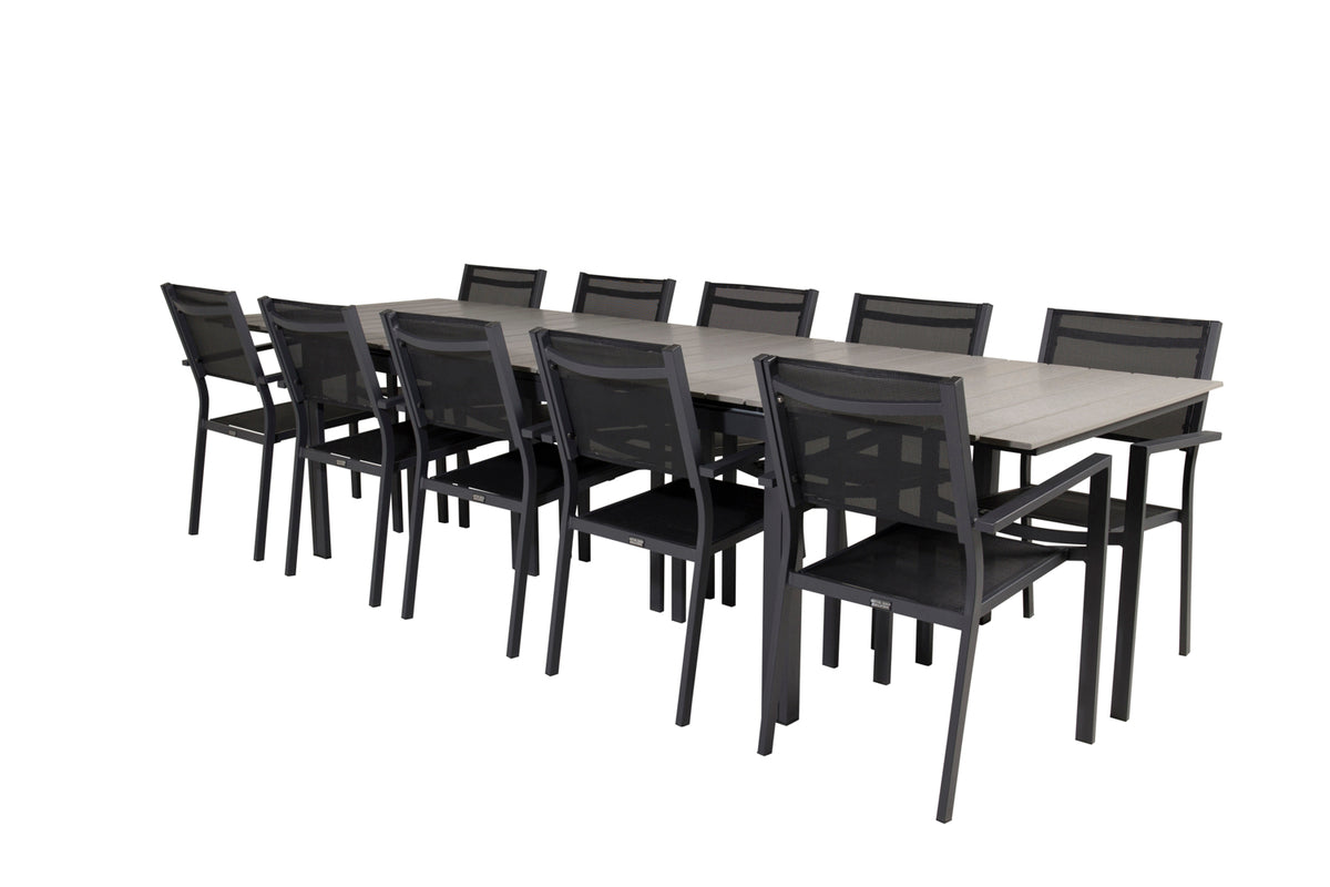 Dining Set Black Dark grey