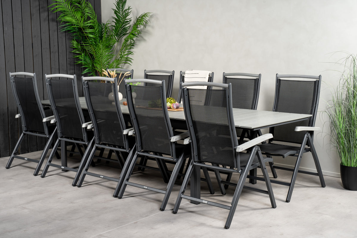 Dining Set Black Dark grey