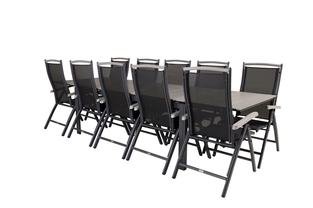 Dining Set Black Dark grey