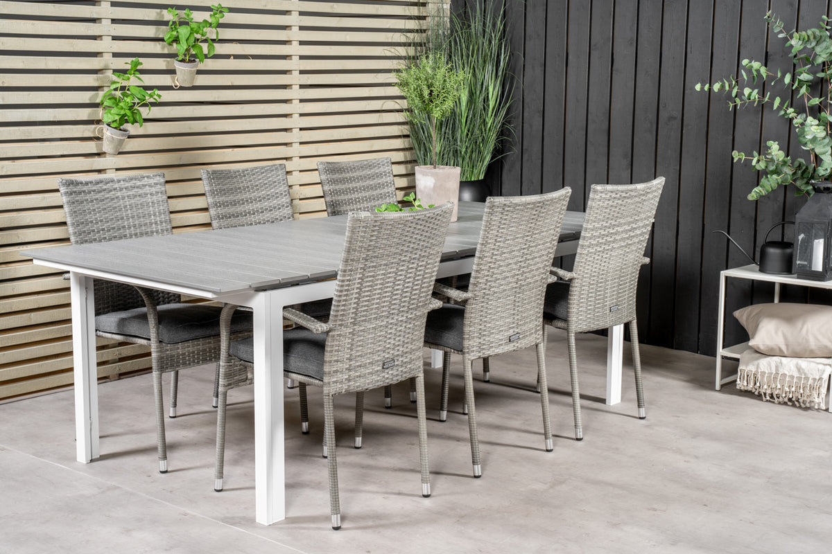 Dining Set Grey Grey
