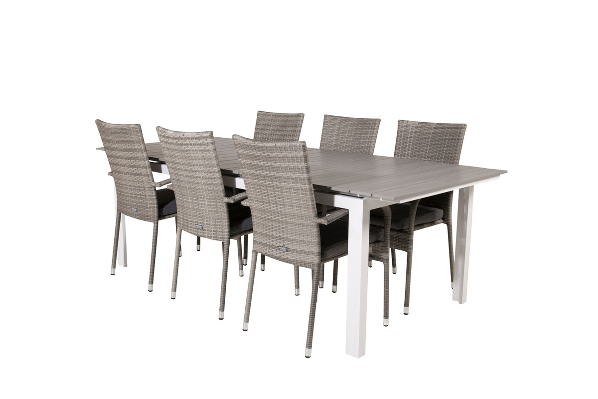 Dining Set Grey Grey
