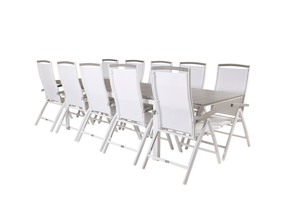 Dining Set White Grey