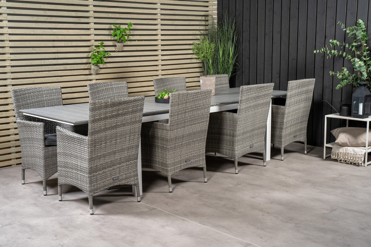 Dining Set Grey Grey