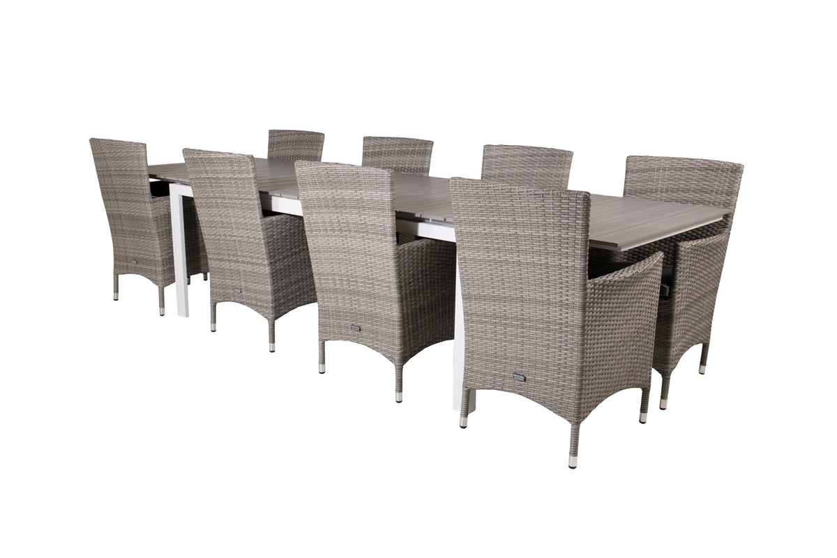 Dining Set Grey Grey
