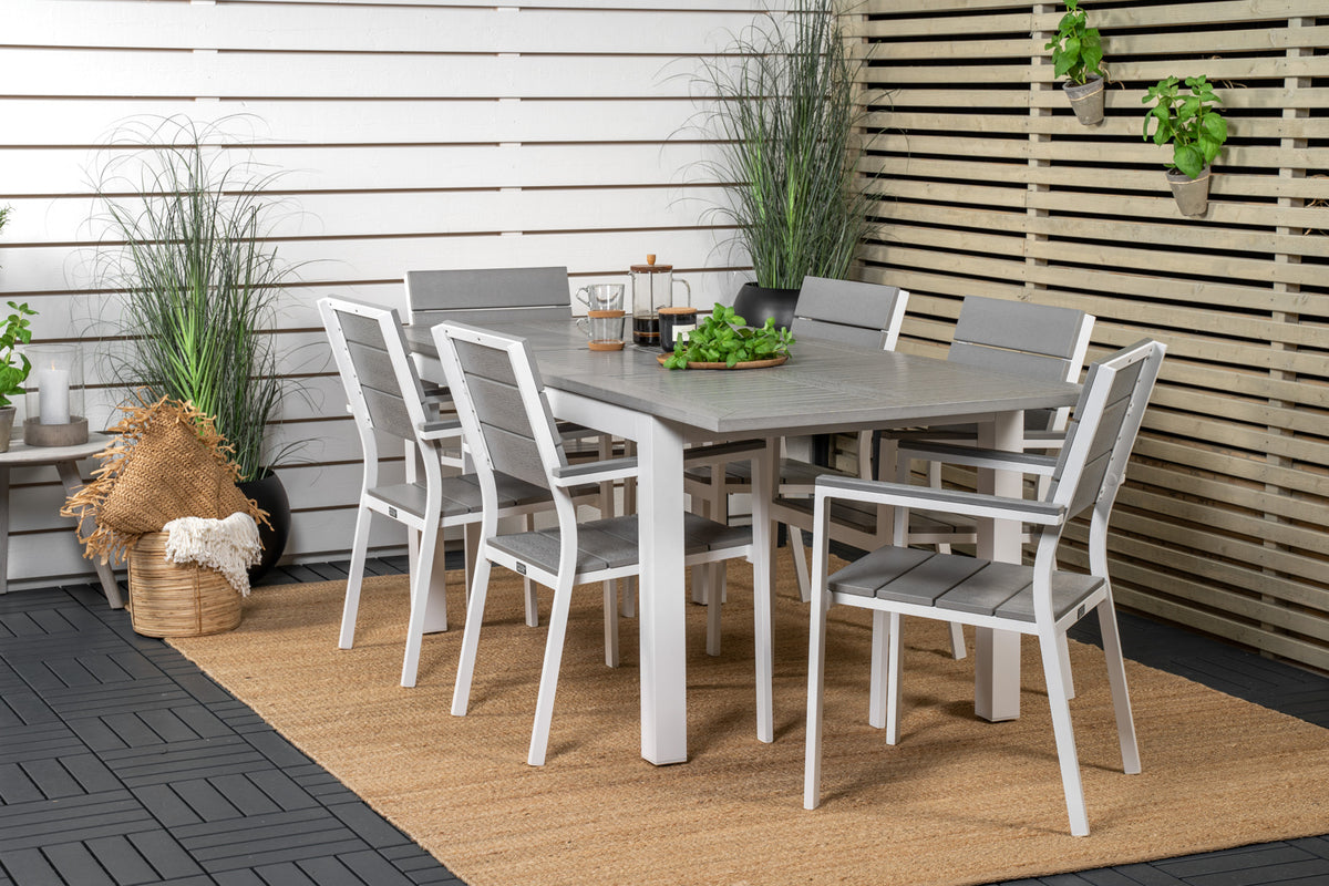 Dining Set Grey Grey