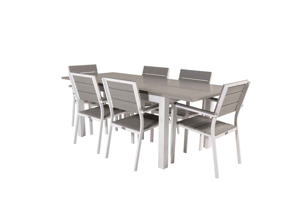 Dining Set Grey Grey