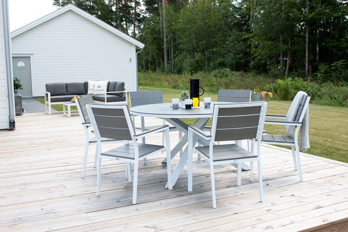 Dining Set Grey Grey