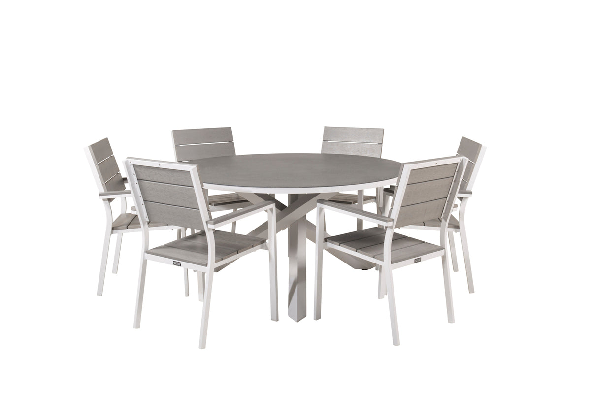 Dining Set Grey Grey