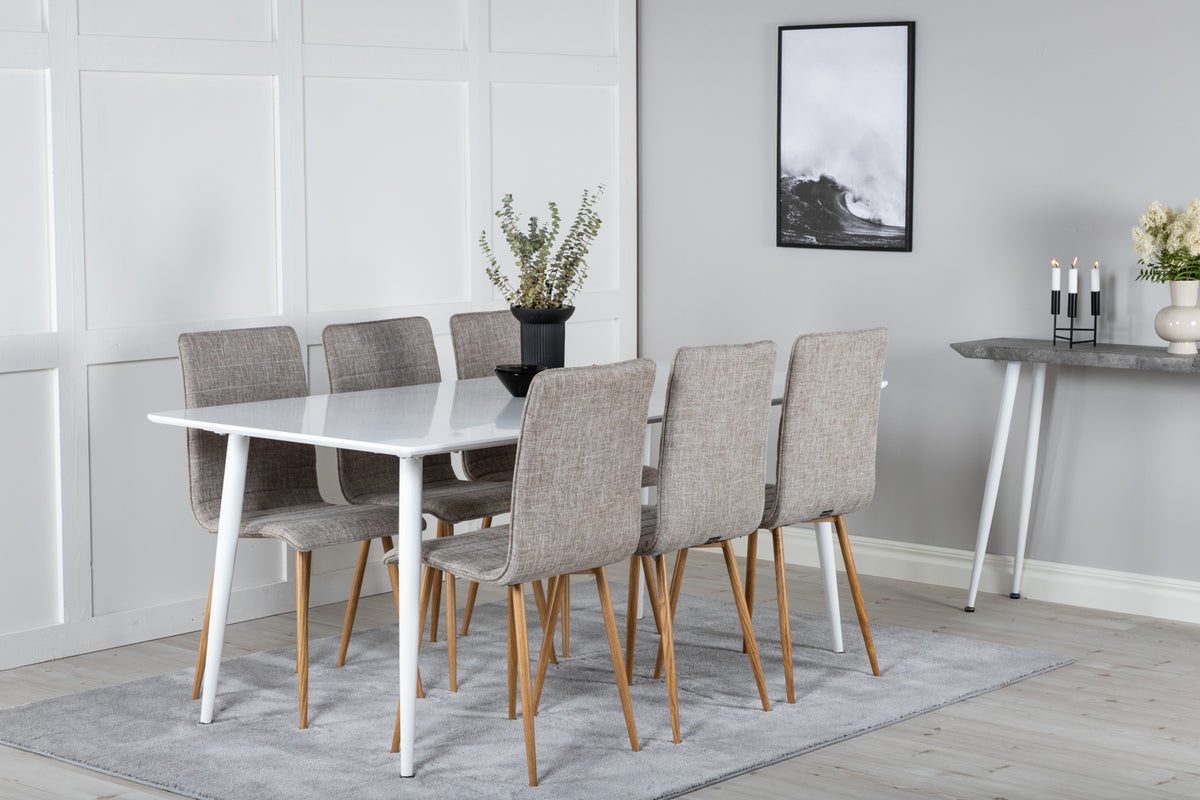 Rectangular Dining Table 180 x 75 x 90 White +