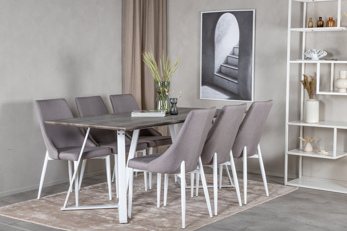 Rectangular Dining Table 180 x 75 x 90 Grey +