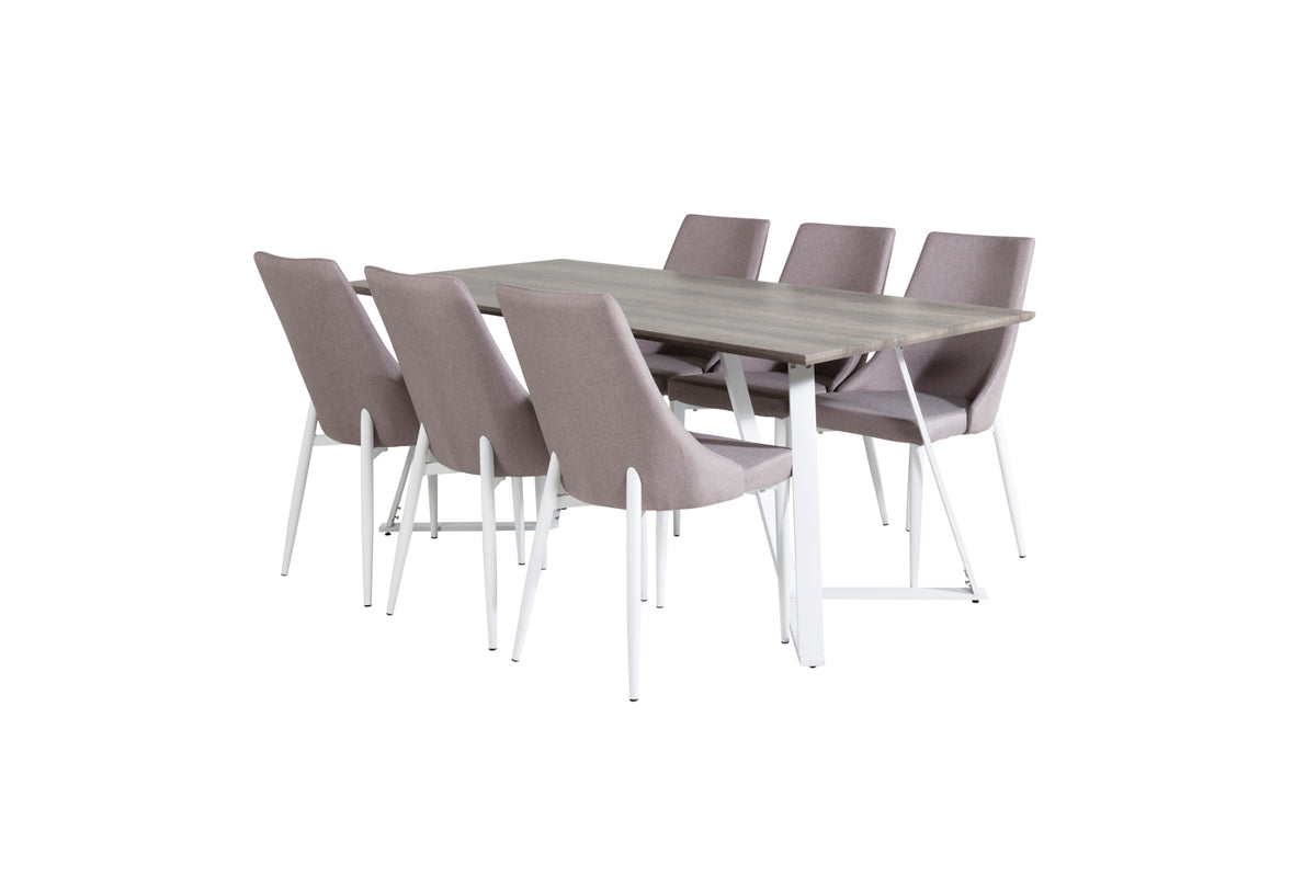Rectangular Dining Table 180 x 75 x 90 Grey +