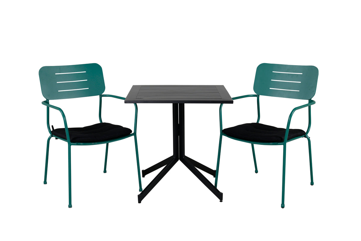 Dining Set Green Black
