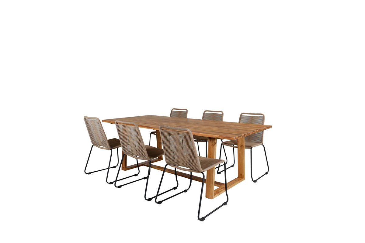 Dining Set Brown Nature