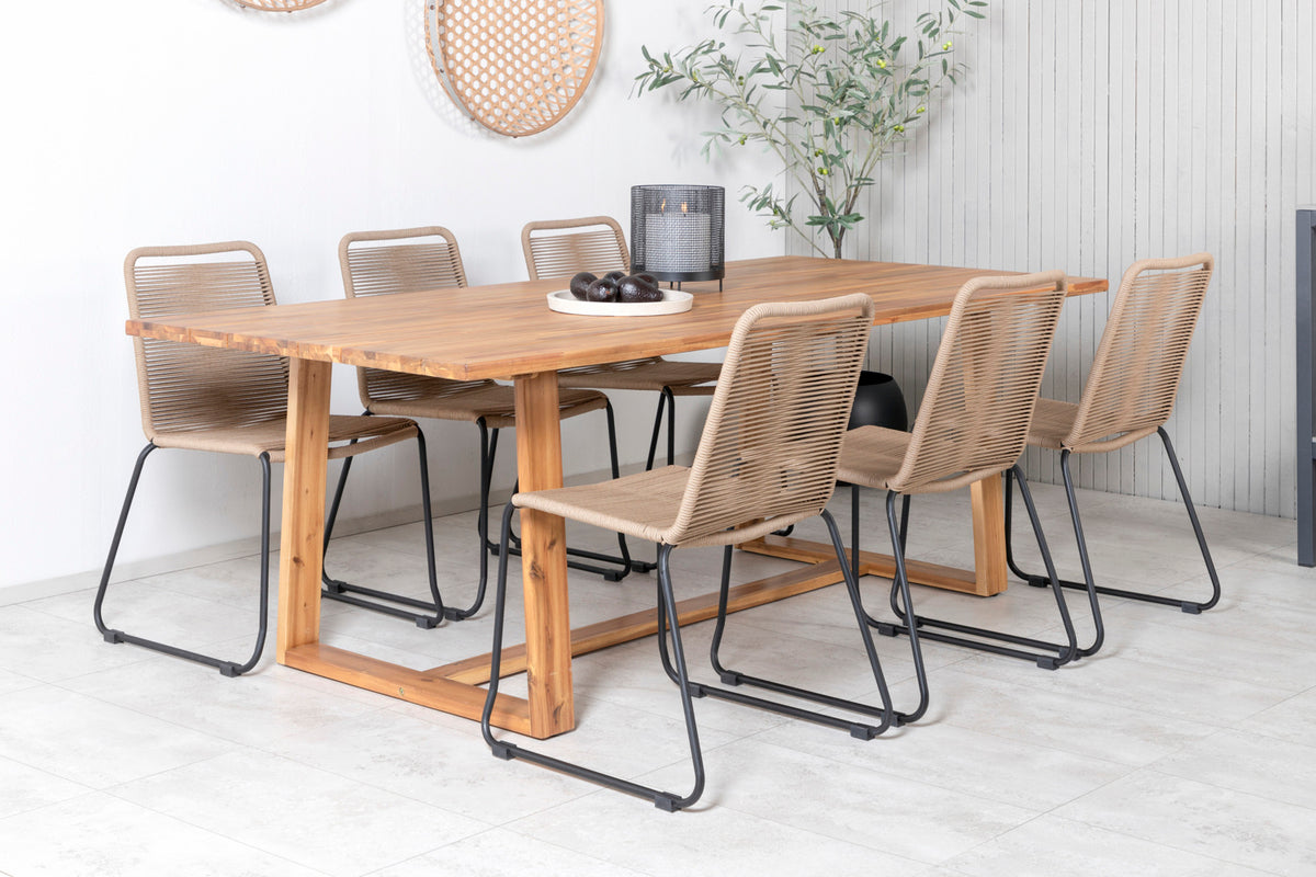 Dining Set Brown Nature