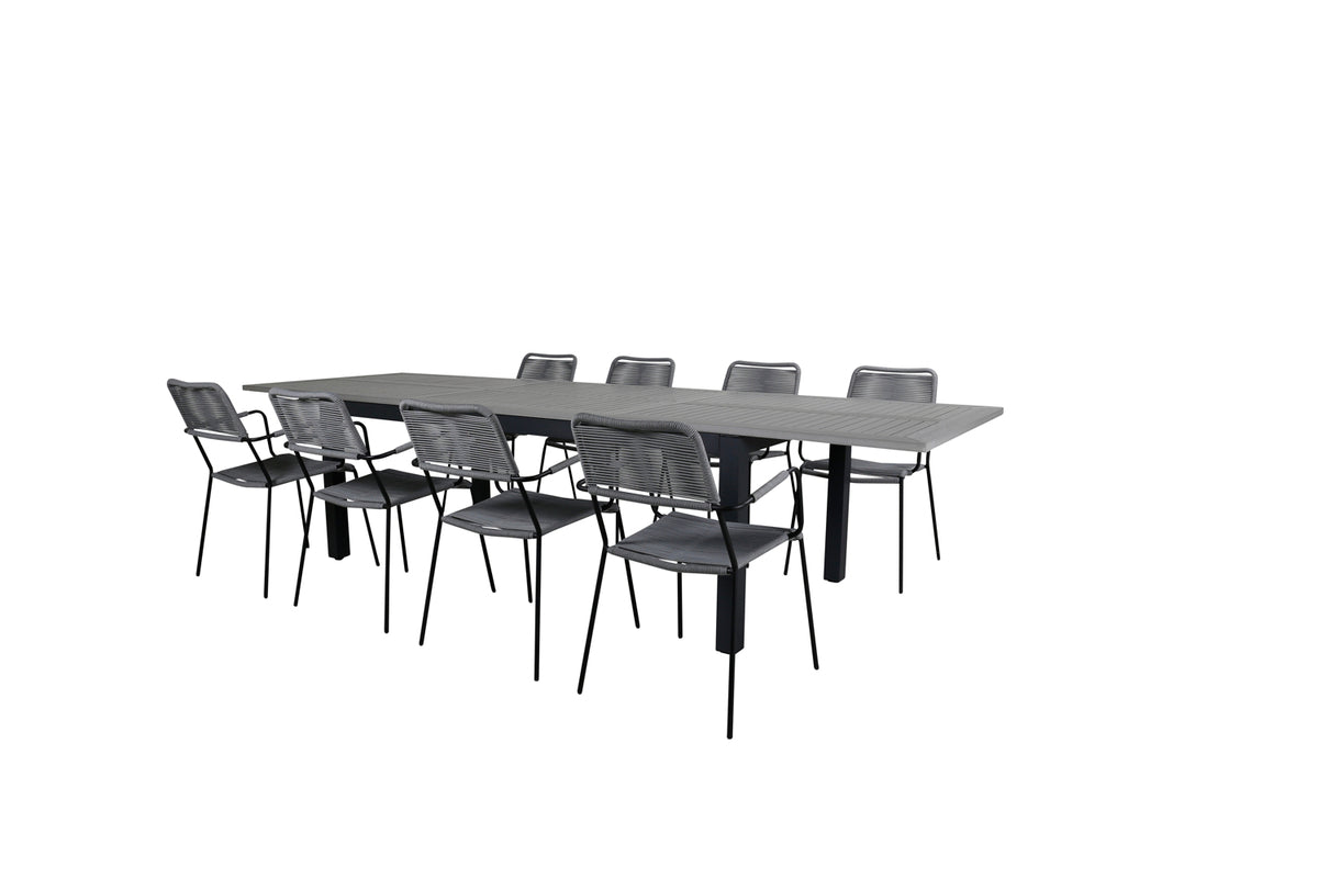 Dining Set Grey Dark Grey