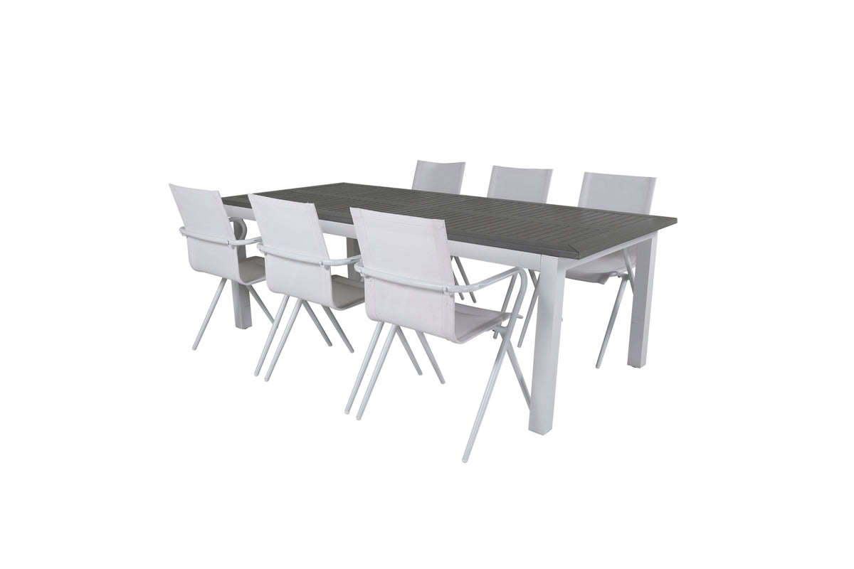 Dining Set White Grey