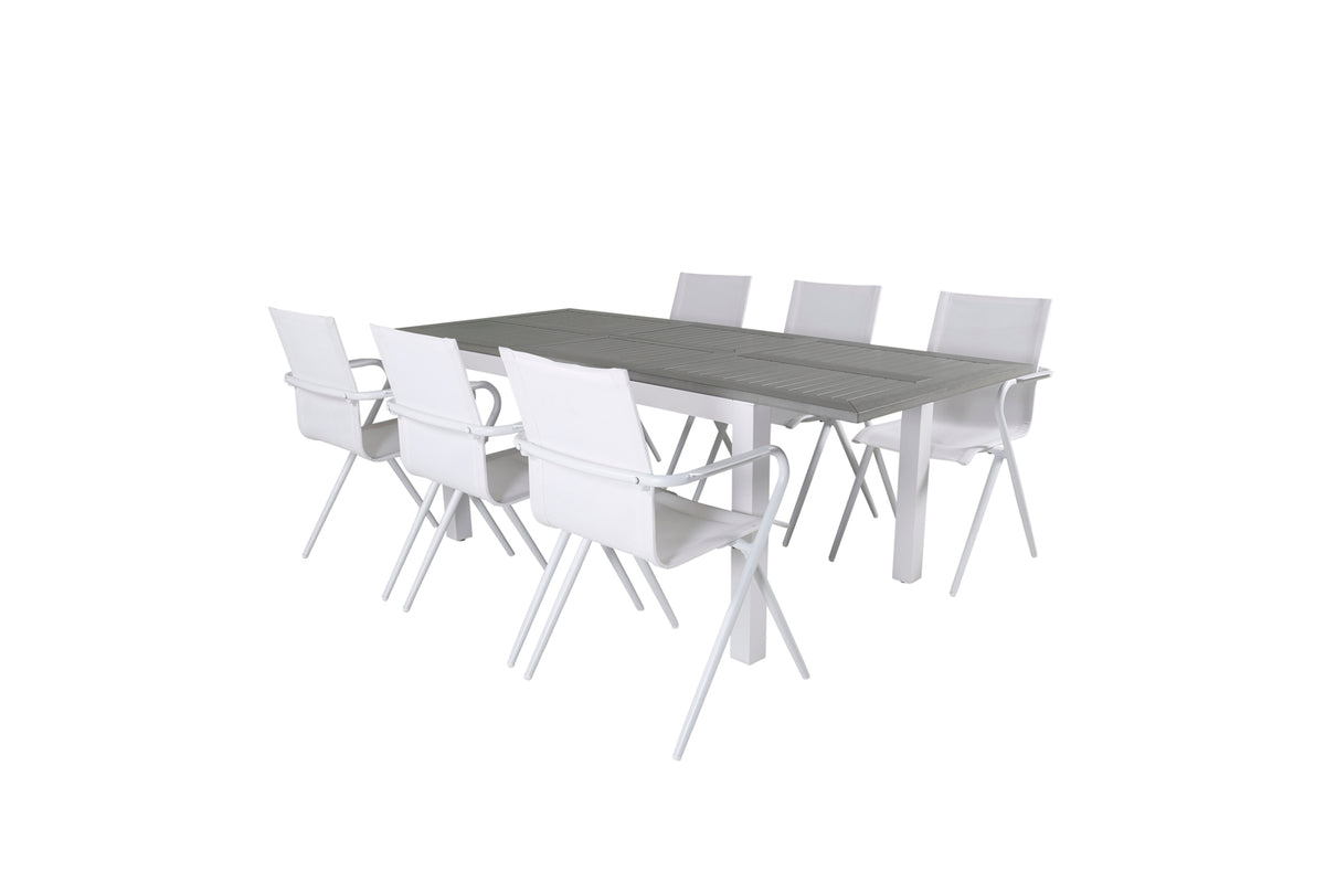 Dining Set White Grey
