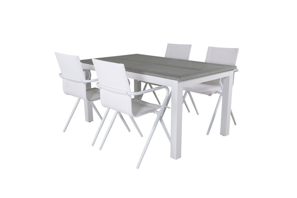 Dining Set White Grey