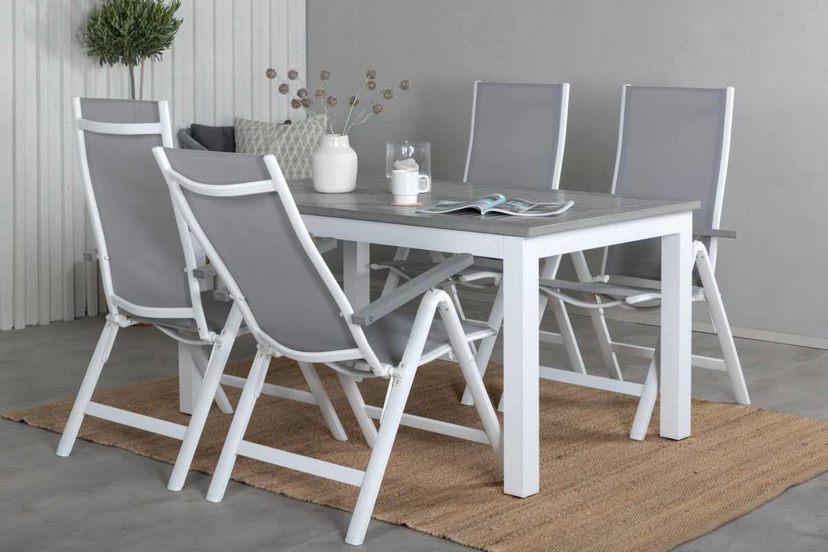 Dining Set Grey Grey