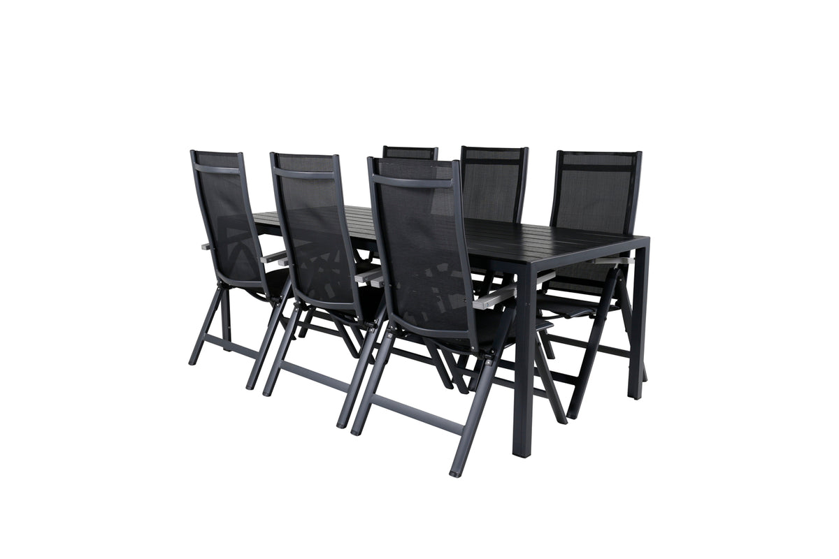 Dining Set Black Black