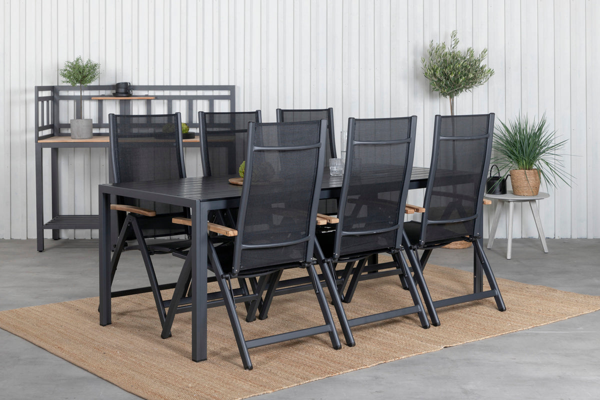 Dining Set Black Black
