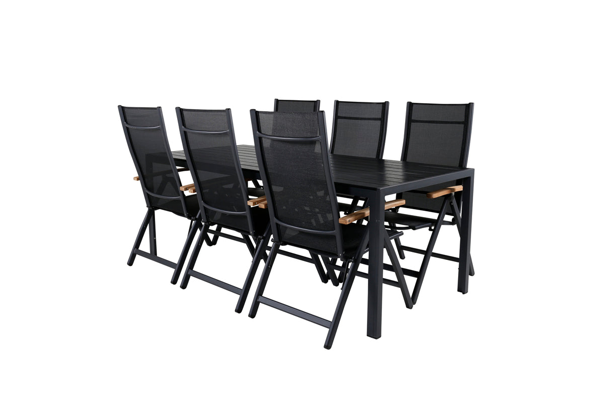 Dining Set Black Black