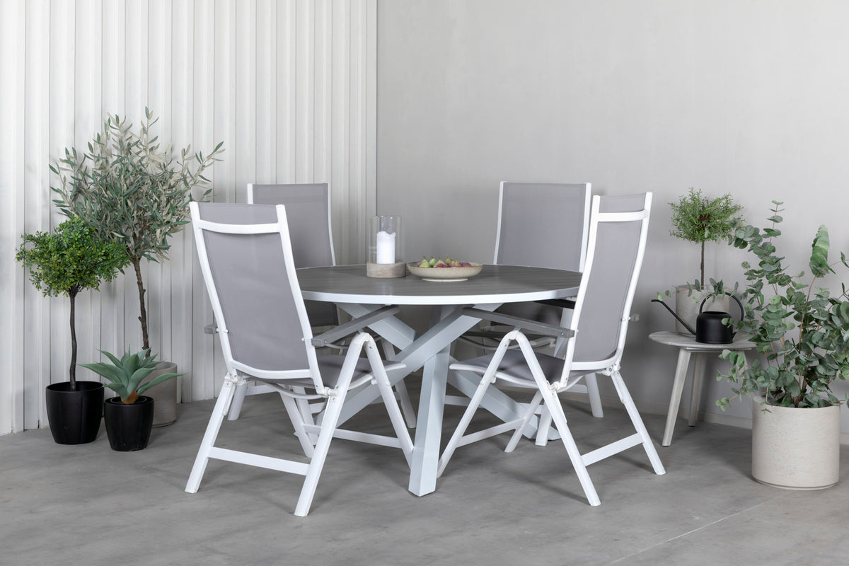 Dining Set Grey Grey