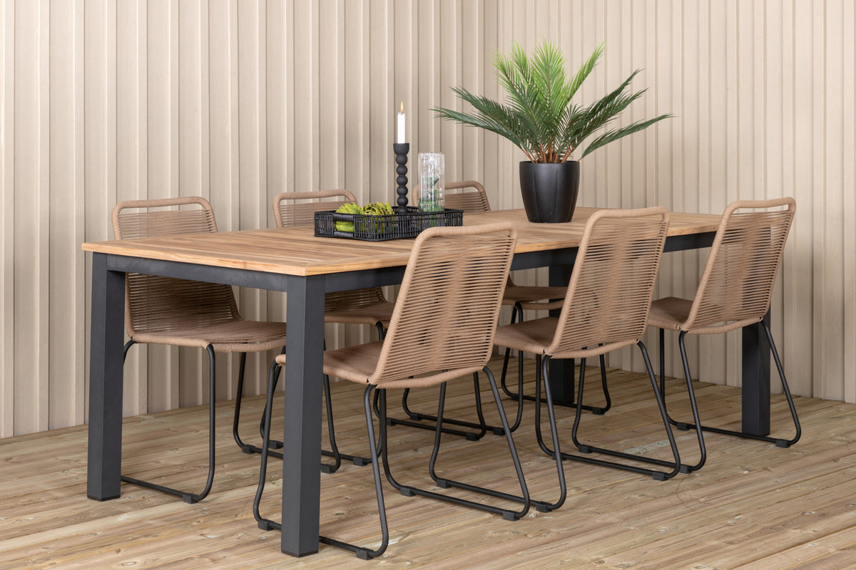 Dining Set Brown Nature