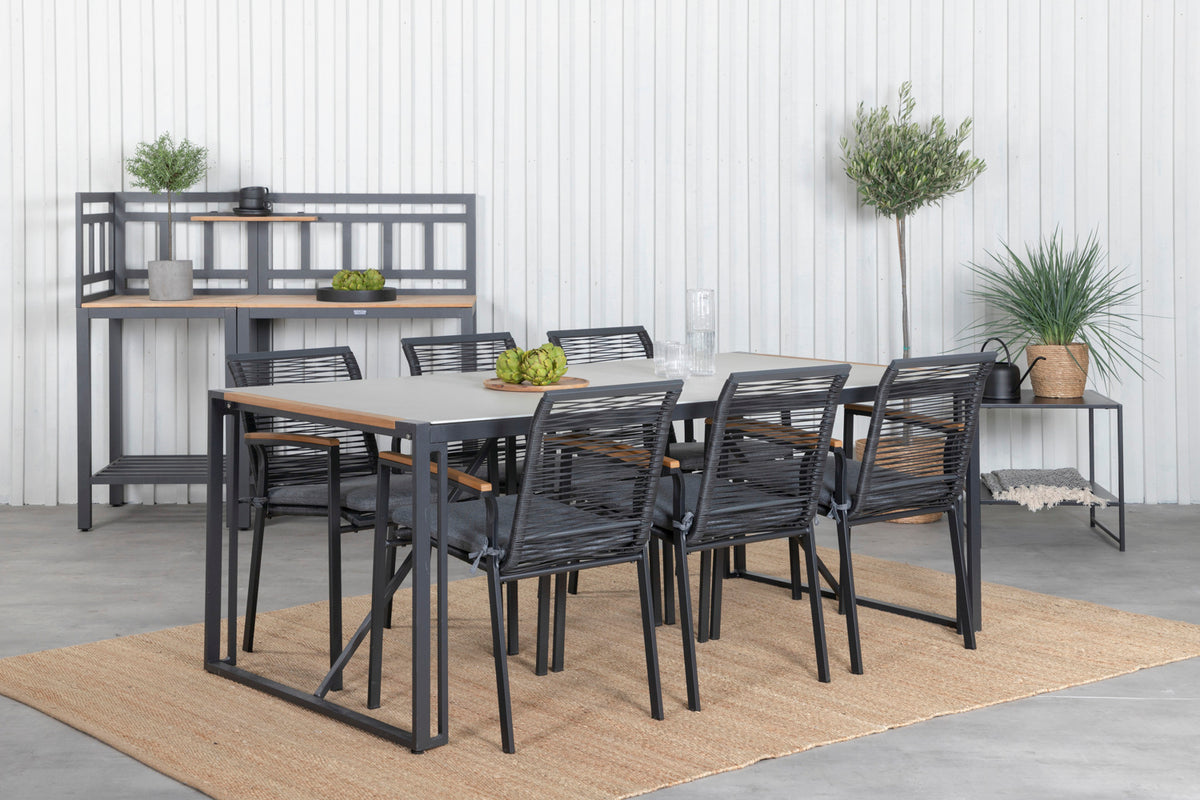 Dining Set Black Black