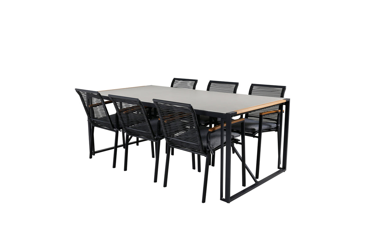 Dining Set Black Black