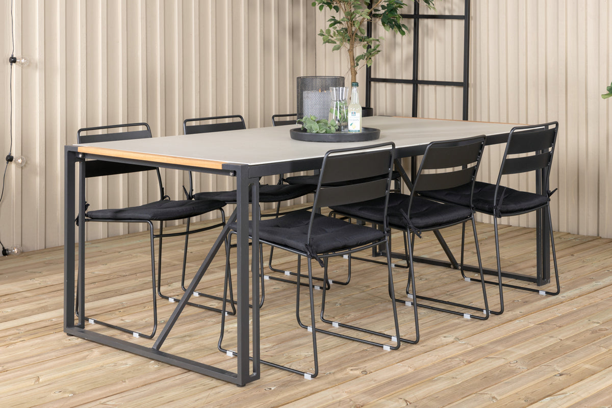 Dining Set Black Black