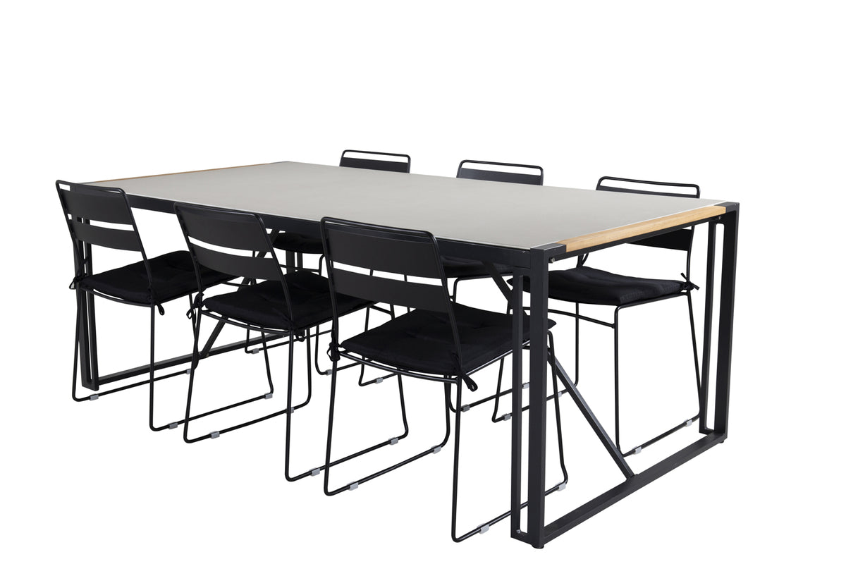 Dining Set Black Black