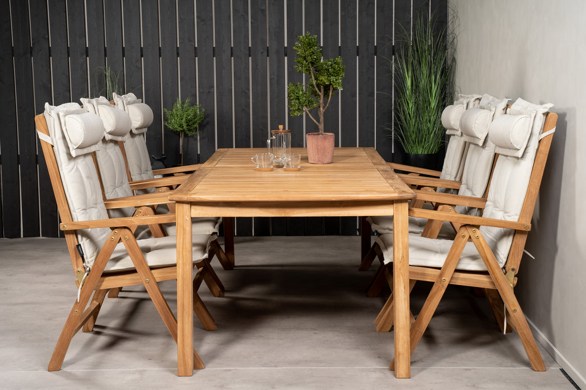 Position Chair Nature + Rectangular Dining Table 220x100 Nature
