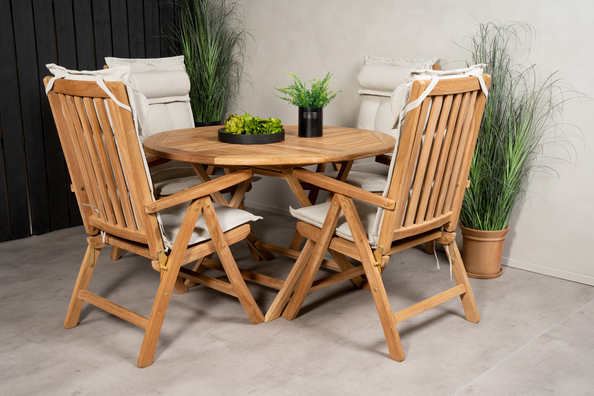 Position Chair Nature + Round Dining Table ø120 Nature
