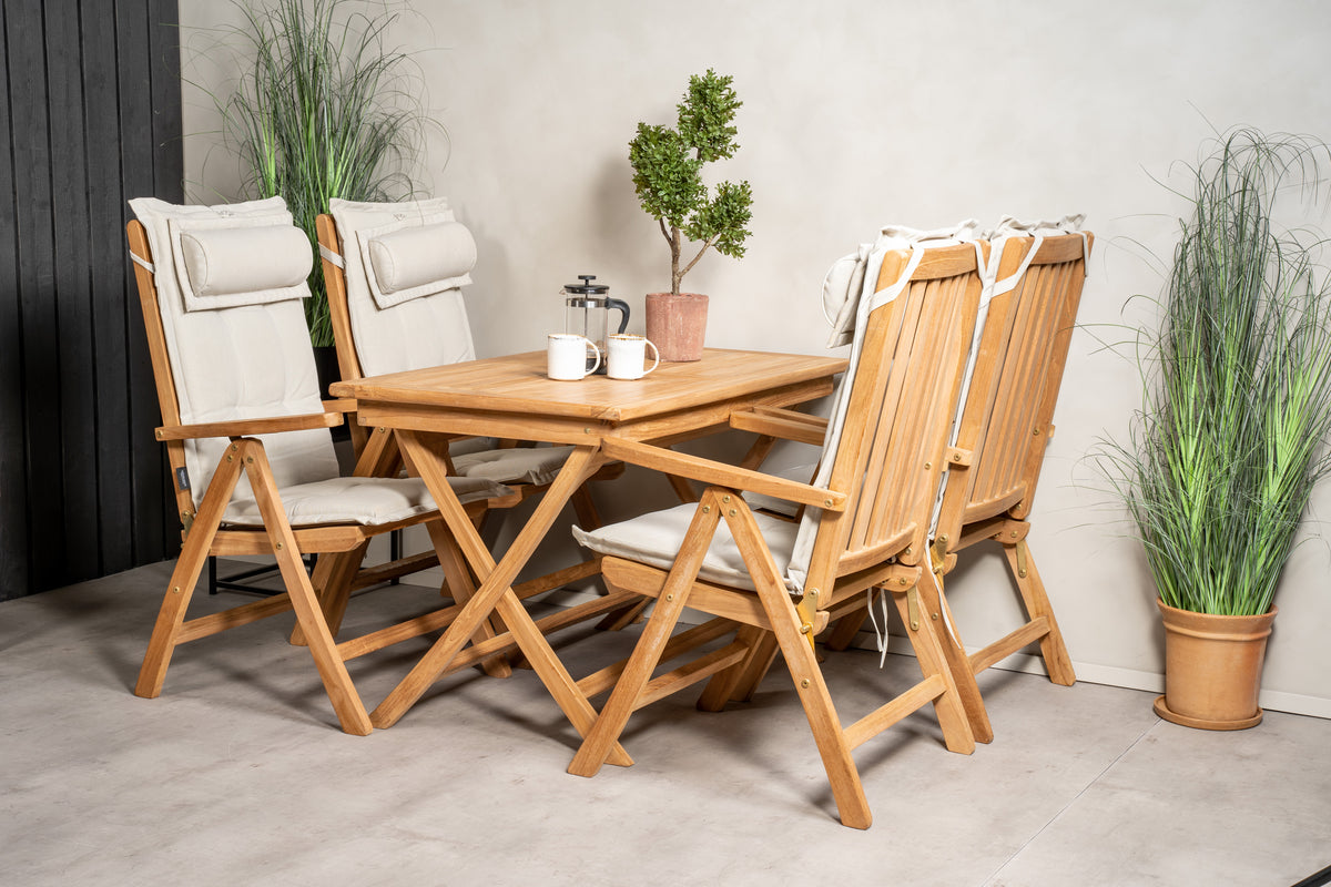 Position Chair Nature + Rectangular Dining Table 70 x 120 Nature