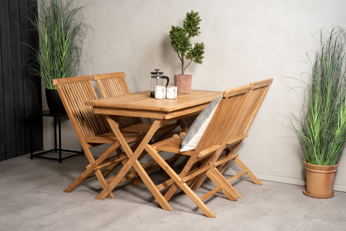 Dining Chair 2-pack Nature + Rectangular Dining Table 70 x 120 Nature