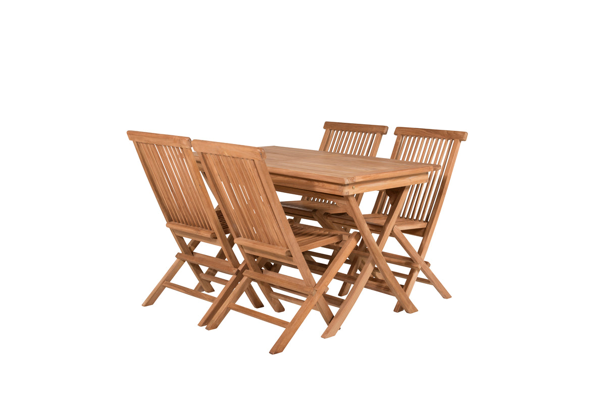 Dining Chair 2-pack Nature + Rectangular Dining Table 70 x 120 Nature