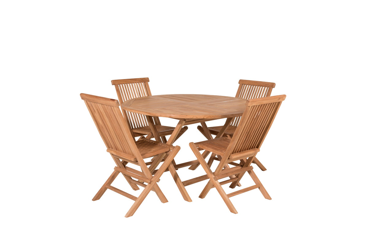 Dining Chair 2-pack Nature + Round Dining Table ø120 Nature