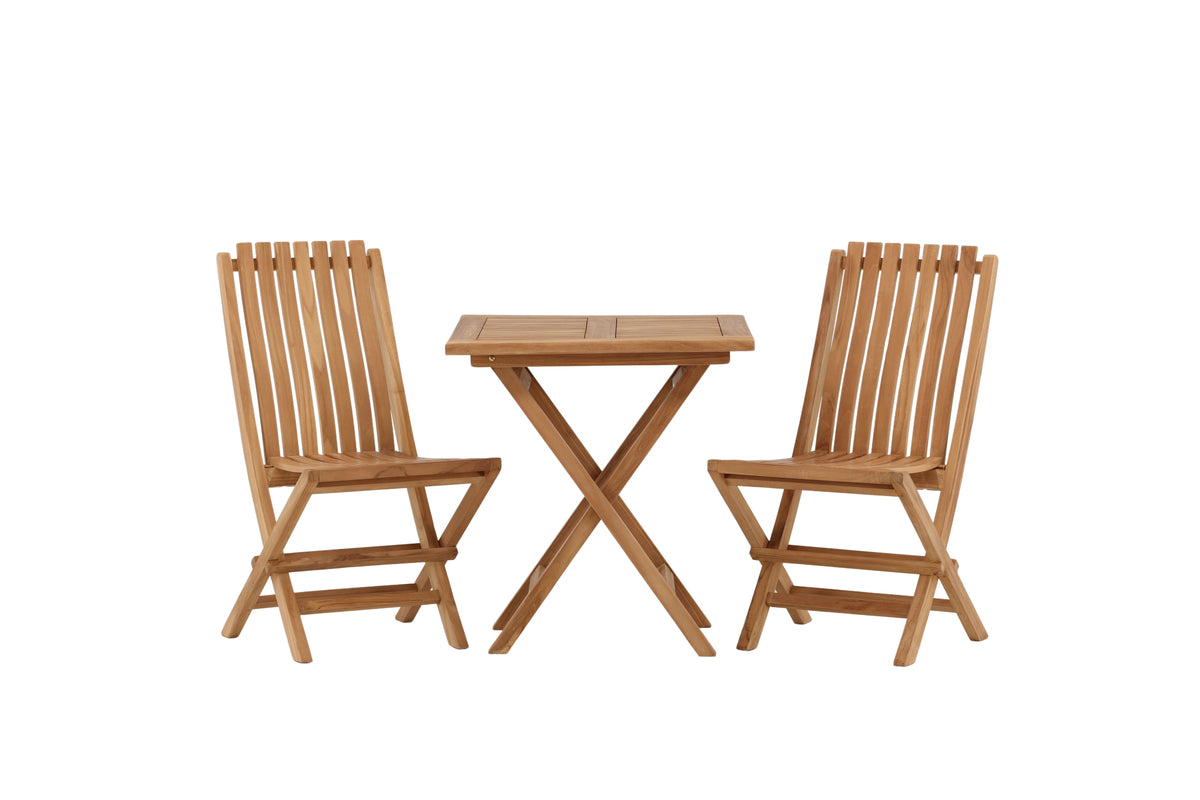 Dining Chair Gold + Rectangular Dining Table 70 x 70 Nature