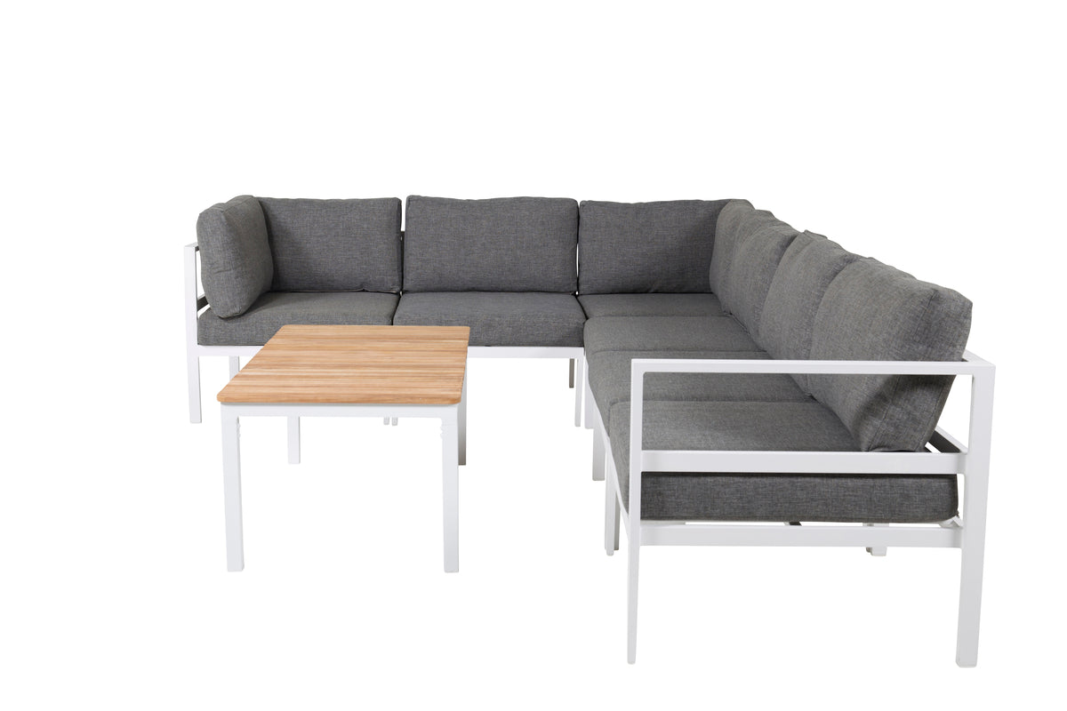 Sofa Table 45 x 110 x 60 Nature + Sofa Module White