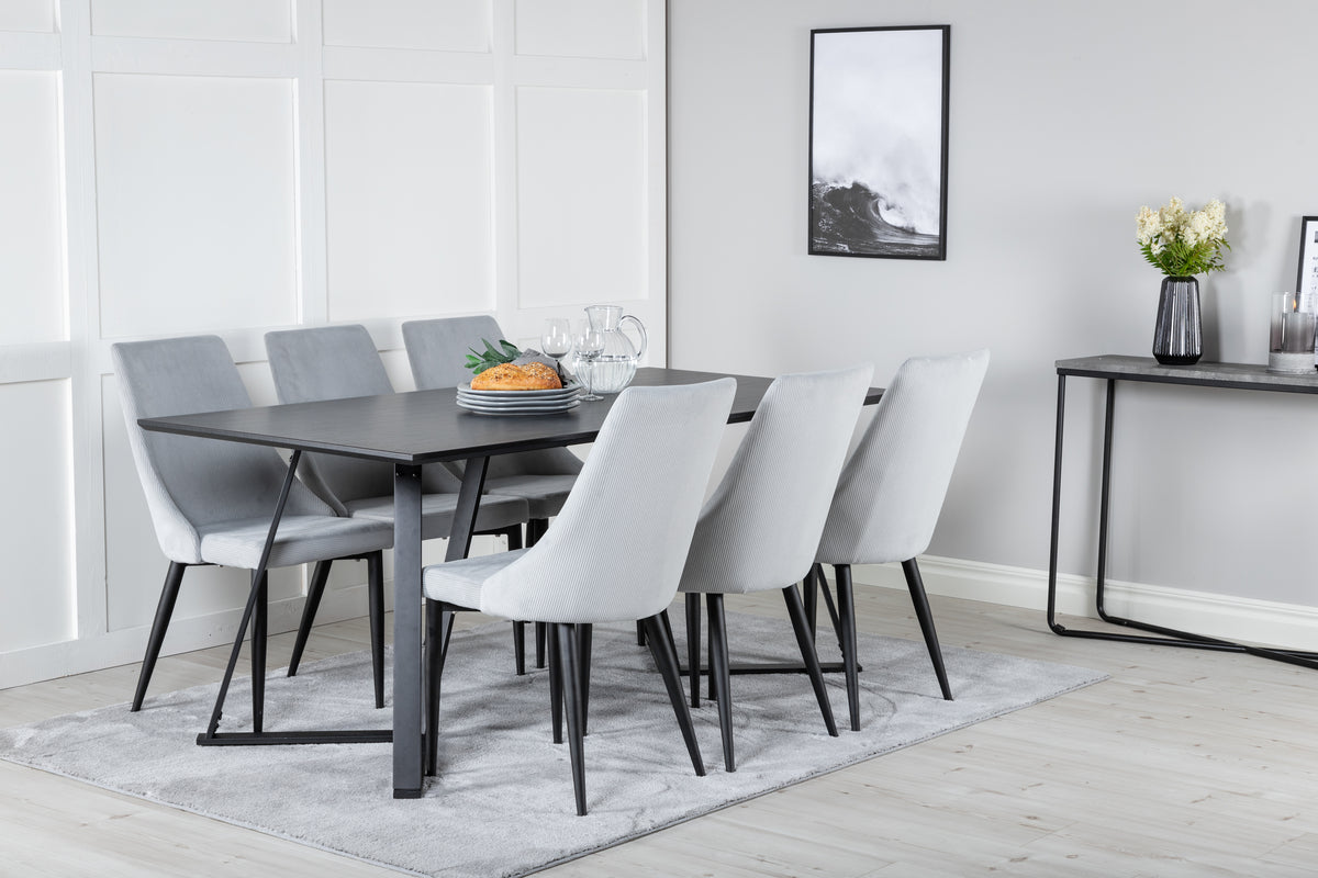Rectangular Dining Table 180 x 75 x 90 Black +