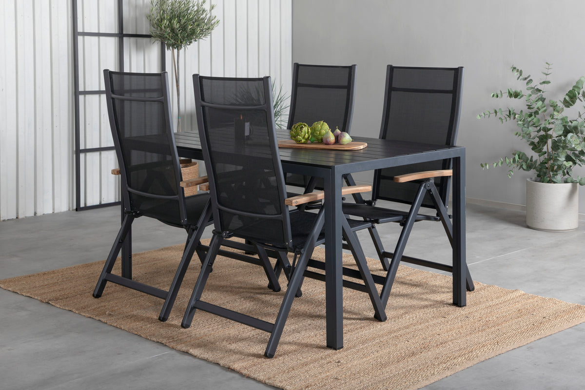 Dining Set Black Black