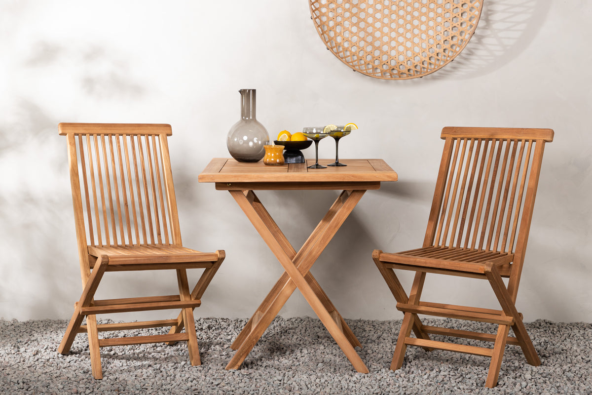 Rectangular Dining Table 70 x 70 Nature + Dining Chair 2-pack Nature