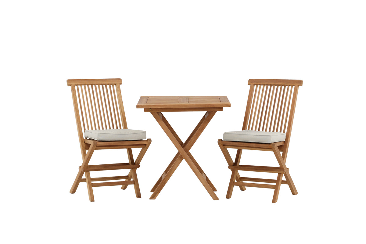 Rectangular Dining Table 70 x 70 Nature + Dining Chair 2-pack Nature