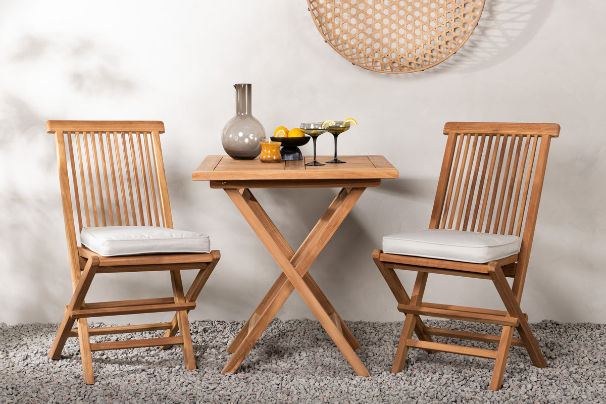 Rectangular Dining Table 70 x 70 Nature + Dining Chair 2-pack Nature